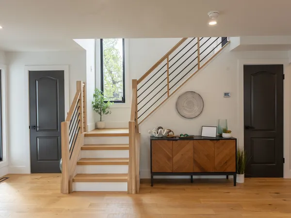 Margate Coastal Transformation — Open-riser stair and custom millwork