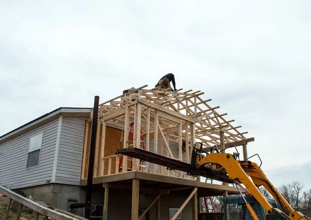 Luxury home under construction